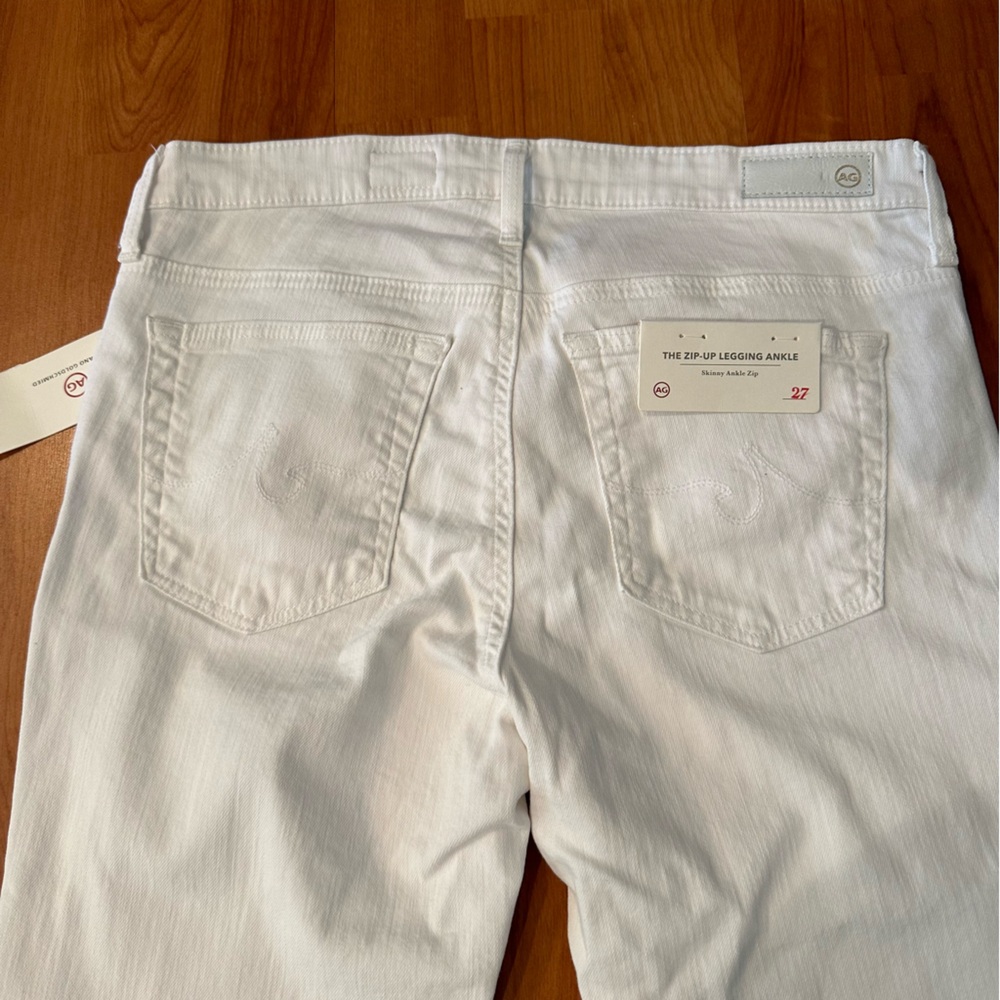 NWT AG jeans white ankle zip - Picture 6 of 9